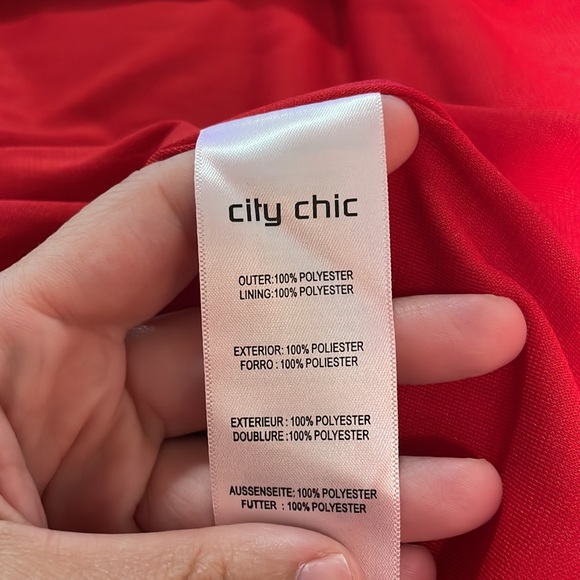 City Chic Softly Tied Midi Dress in Lipstick SZ 20 NWT - Picture 5 of 6